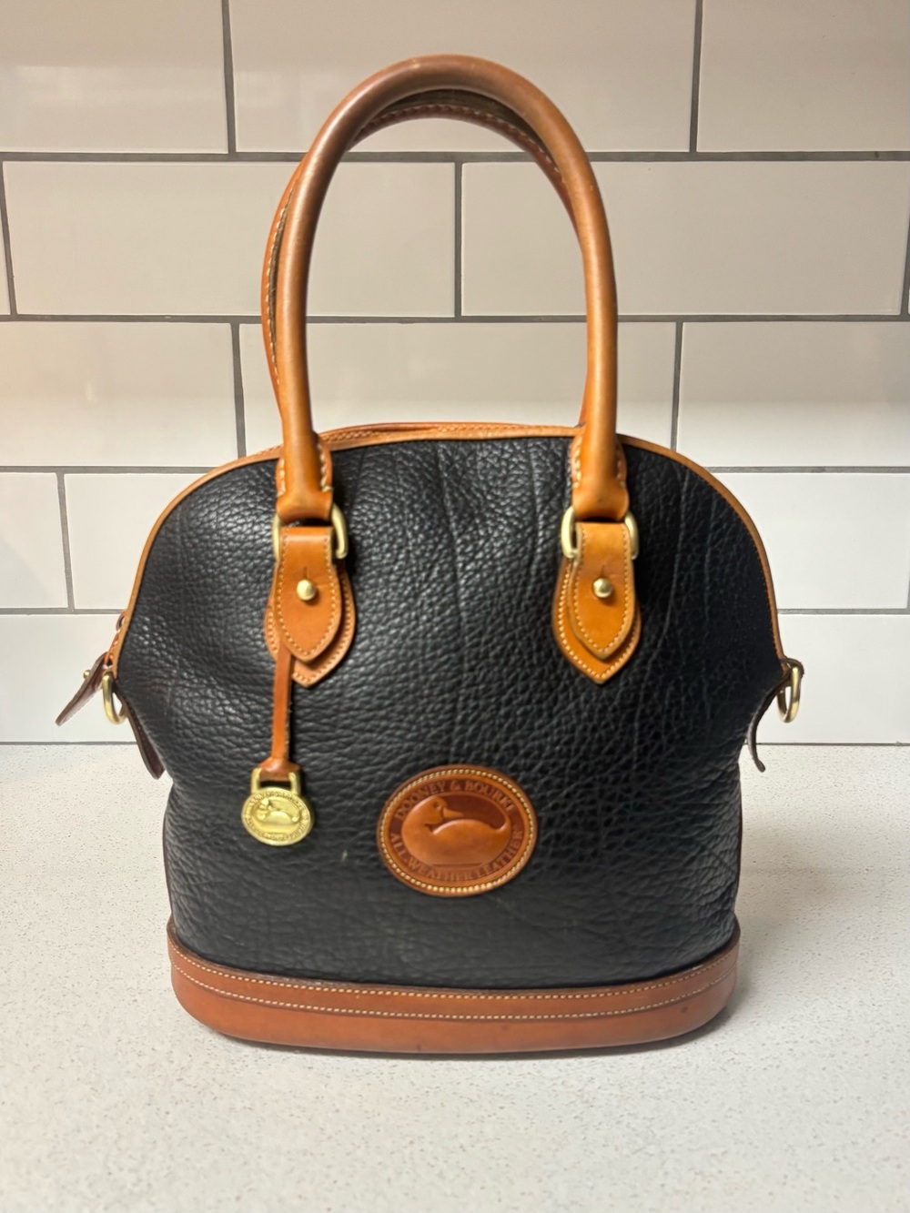 Vintage 1994 Dooney & Bourke All-Weather Leather (AWL) Norfolk Satchel